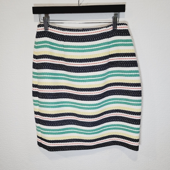 Brooks Brothers Costal Striped Pencil Skirt - Picture 2 of 8